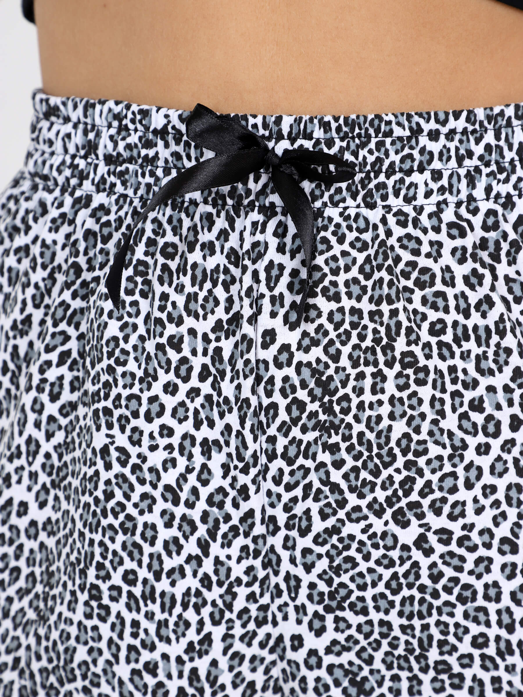 Пижама женская кулирка 6.145 черный, леопард