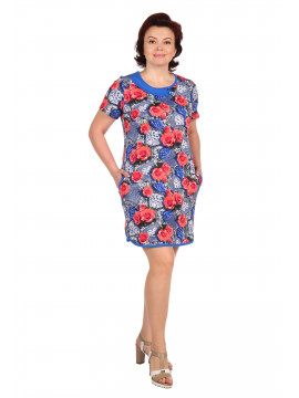 Платье женское кулирка 2.98 василек