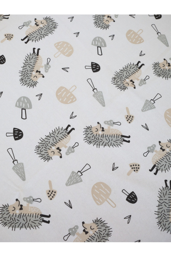 15.55 Пеленки 90*110(4 шт) бежевый, серый, ёжики