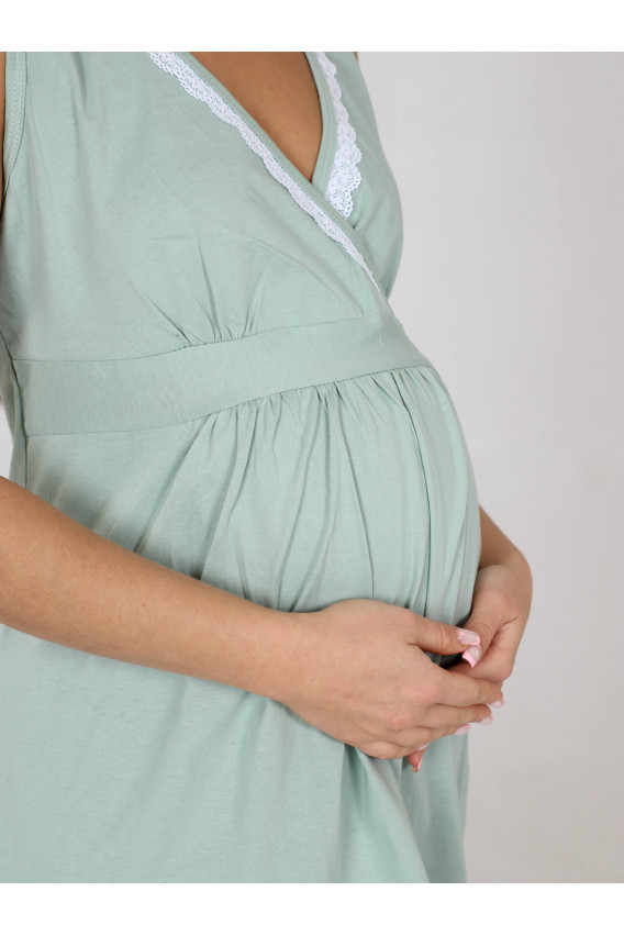 Сорочка для беременных и кормящих 8.135 светлый хаки
