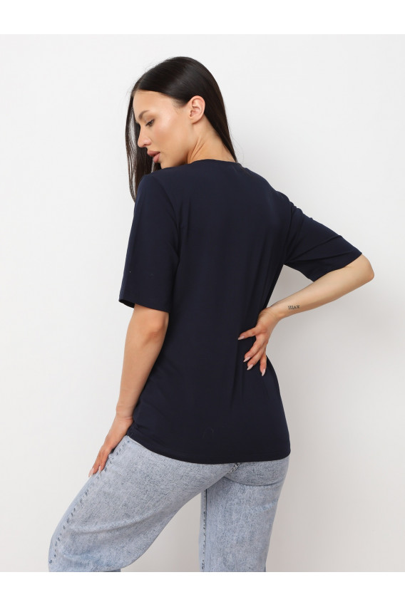 Футболка оверсайз 8.162 темно синий