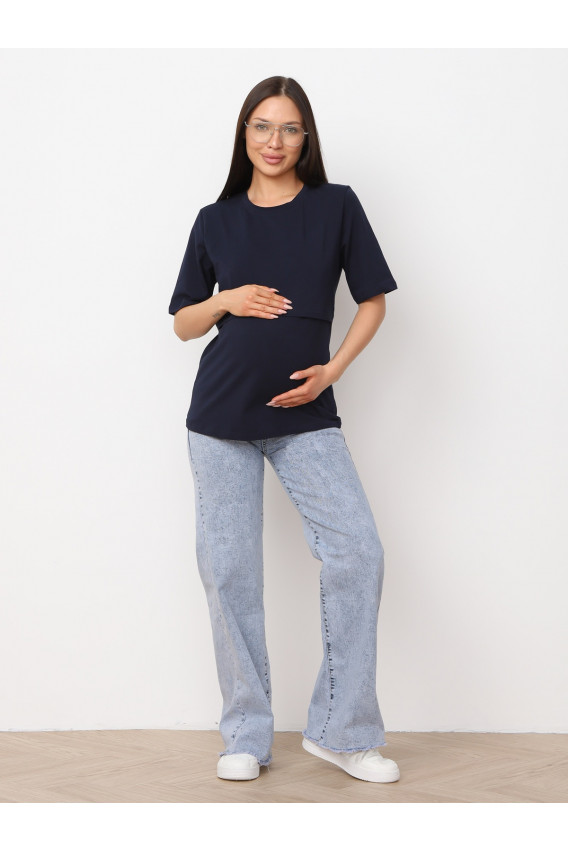 Футболка оверсайз 8.162 темно синий