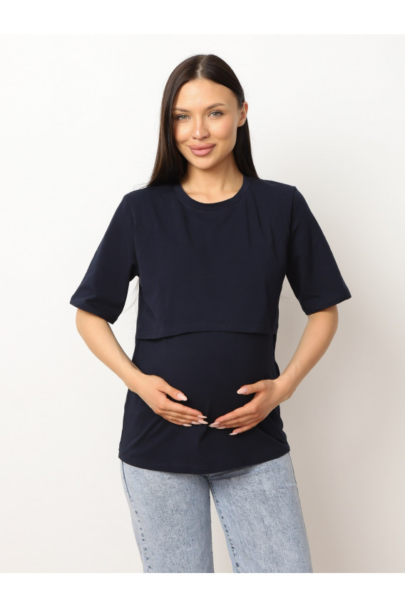 Футболка оверсайз 8.162 темно синий