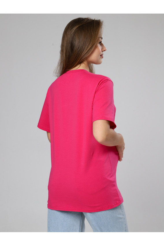 Футболка с 2-мя молниями 8.163 фуксия