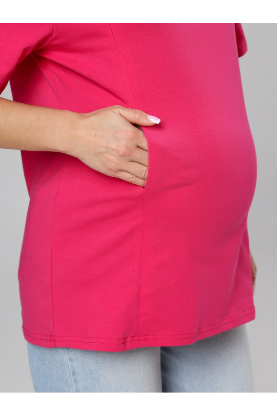 Футболка с 2-мя молниями 8.163 фуксия