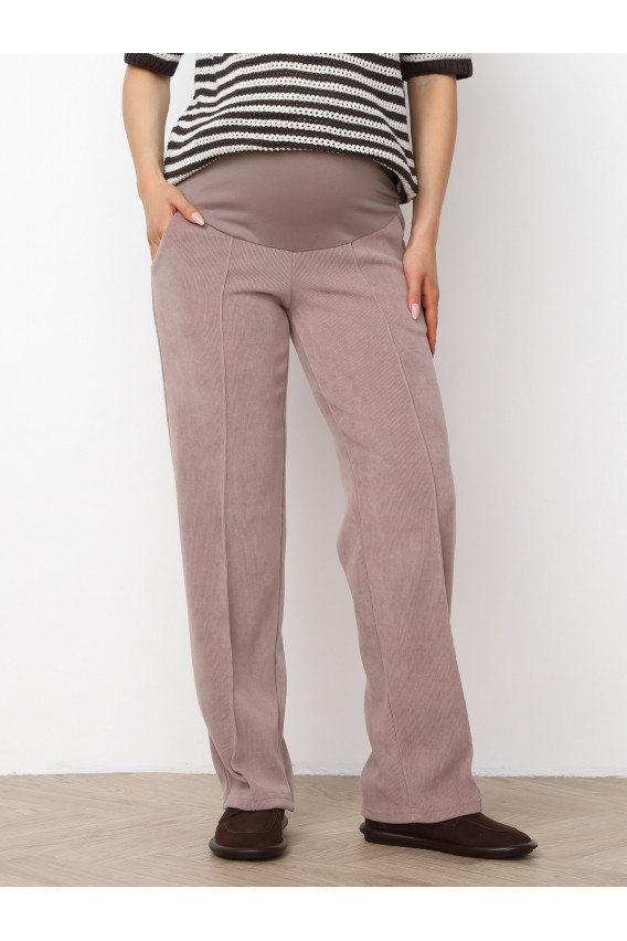Брюки для беременных 8.169 бежевый из вельвета