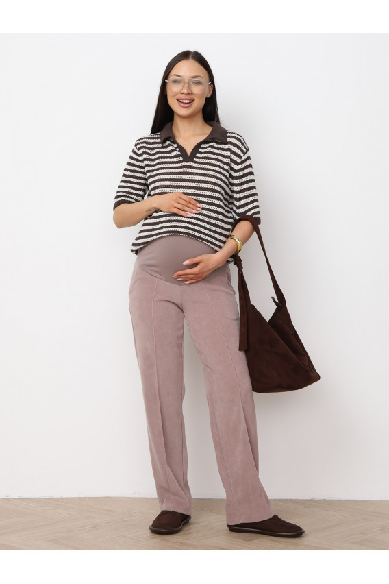 Брюки для беременных 8.169 бежевый из вельвета
