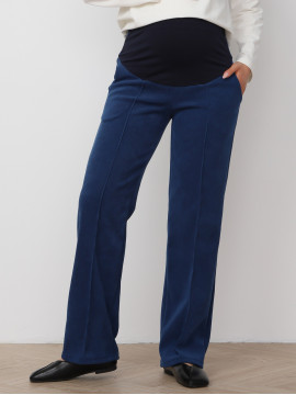 Брюки для беременных 8.169 индиго из вельвета