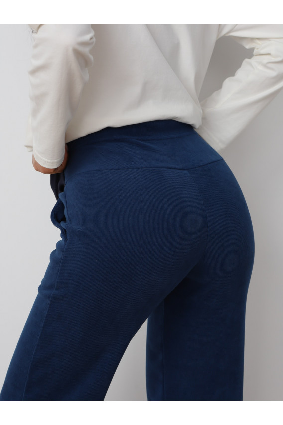 Брюки для беременных 8.169 индиго из вельвета