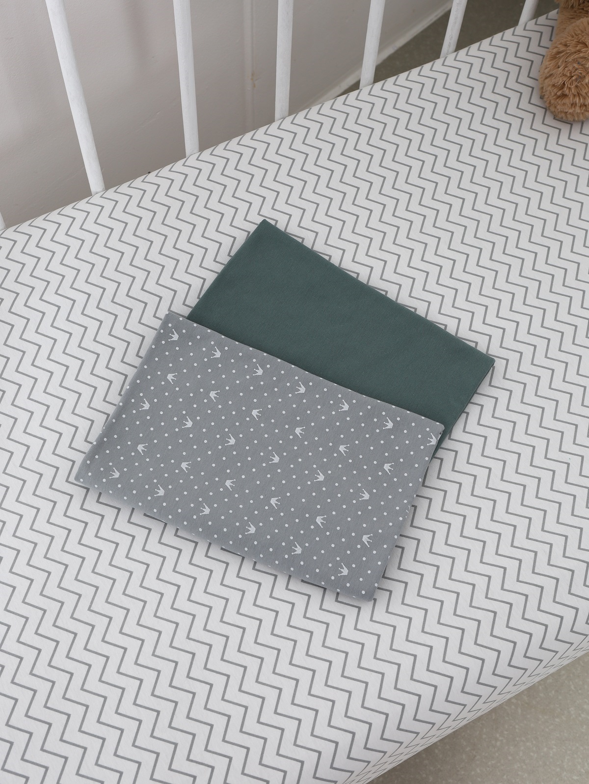 15.56 Набор пеленок 90*110 для новорожденных 3 шт из кулирки