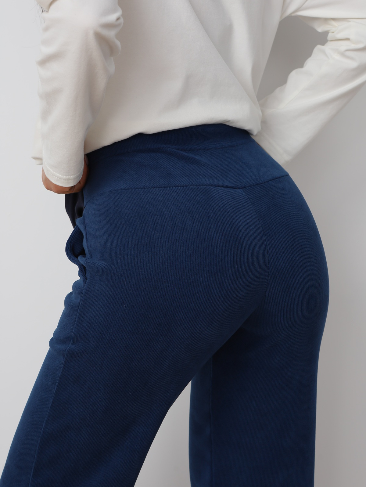 Брюки для беременных 8.169 индиго из вельвета